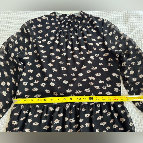 Madewell Mistlight Mockneck Dress in Seattle Floral Black Size S - Picture 8 of 16